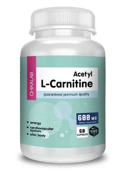 CHIKALAB Ацетил L-карнитин 600 мг 60 капс