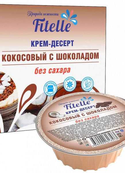 FIT PARAD Крем-десерт Кокосовый с шоколадом 100 г