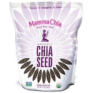 Mamma Chia Натуральные черные семена чиа 340 г.