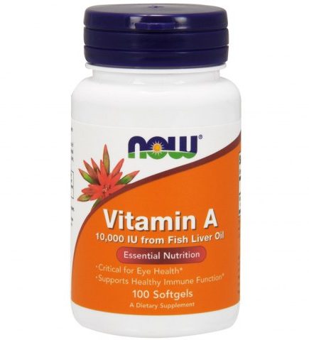 NOW Vitamin A 10000 IU 100 Softgels