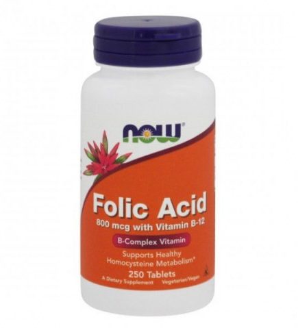 NOW Folic Acid 800мг 250 таб.