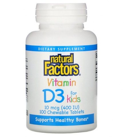Natural Factors Витамин D3 10 мкгр. 250 мармеладок