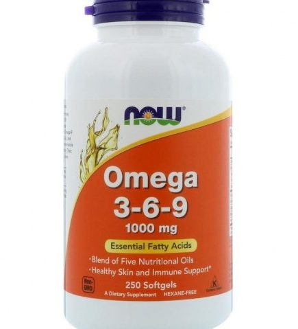 NOW Омега 3-6-9 1000 мг. 250 кап.