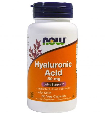 NOW Hyaluronic Acid with MSM 60 вег.капс.